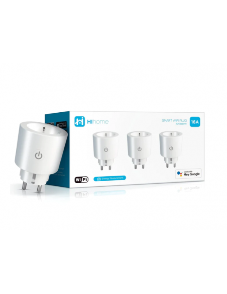 Pachet de 3 prize Hihome, Smart Wifi, Gen2,16A, masurare energie, Google, Alexa, Siri