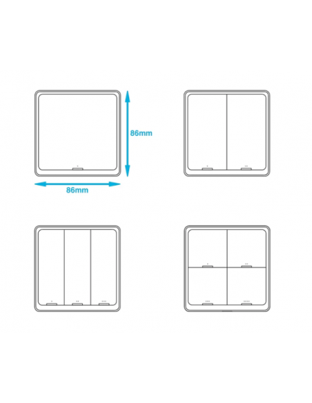 Intrerupator Hihome, prin Zigbee, wireless switch, 1 buton,